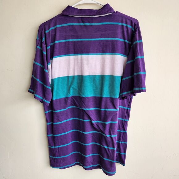 Chip Beck Short Sleeve Striped Pocket Polo Shirt Men's Large 0923 - Picture 9 of 9